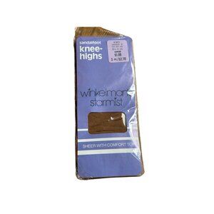 Vintage  Comfort Top Sheer Knee -Highs Stretchy Stockings Size 8.5- 11 New